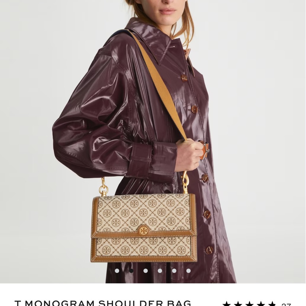 NWT Tory Burch T MONOGRAM SHOULDER BAG - Picture 7 of 12